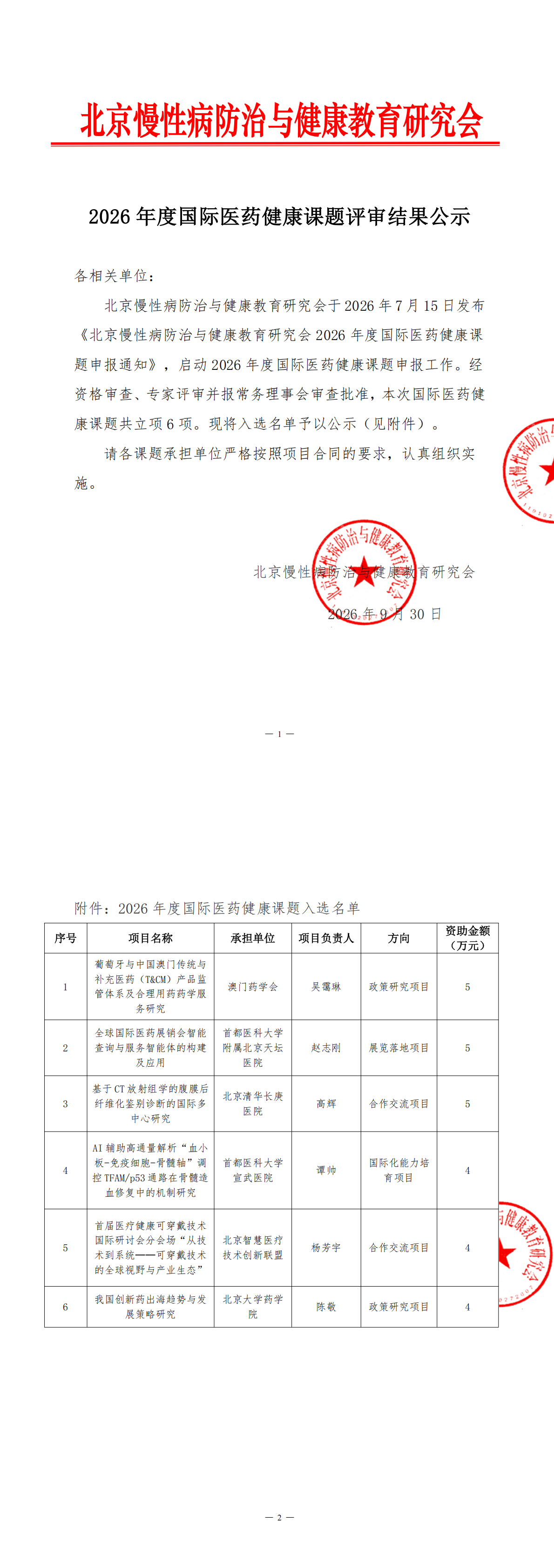 已盖章-国际医药健康课题-2026年度国际医药健康课题评审结果公示_00.png